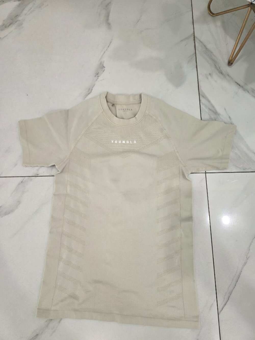 YoungLA Men's Cream T-shirt $28.00